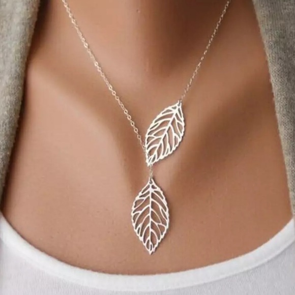 Lilith’s Den Jewelry - Dainty Bohemian Leaves Silver Necklace